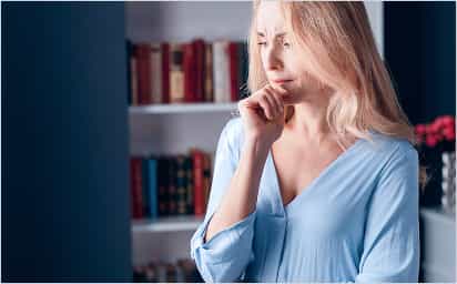 Woman considering her financial advisors